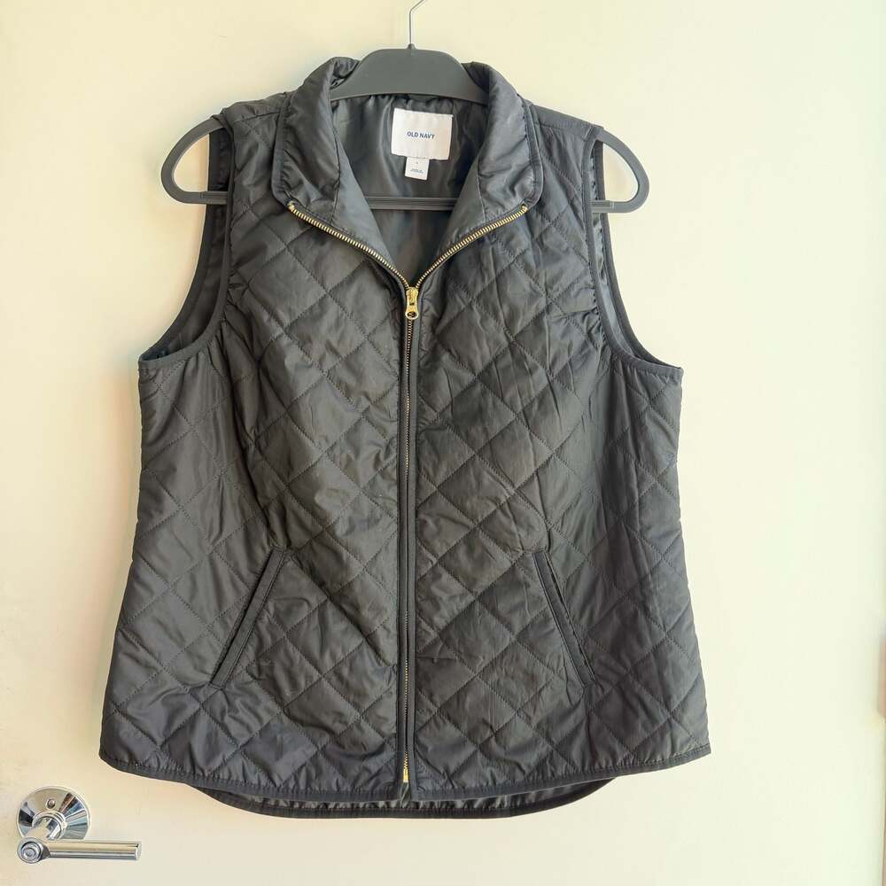 Old Navy Quilted Vest Black Size L